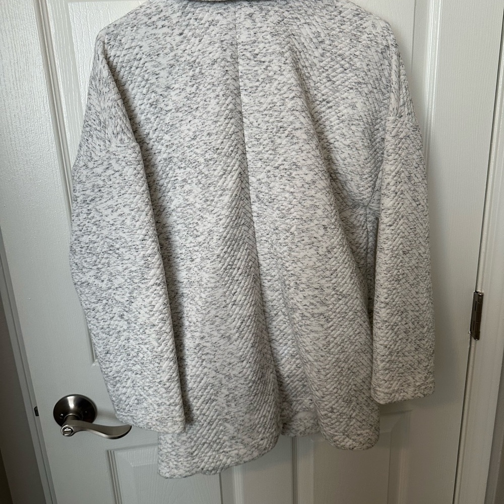 Fabletics Heathered Gray Women's Cardigan - Picture 3 of 6